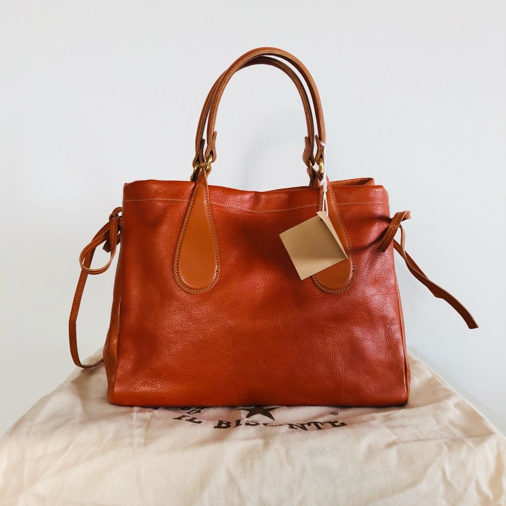 New IL BISONTE Italian leather purse
